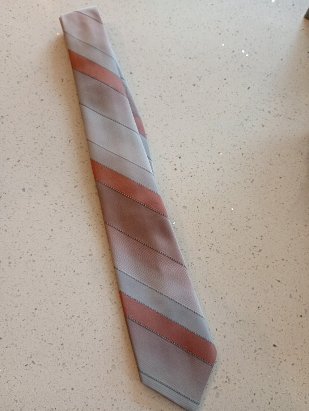 Oscar de la Renta | Grey, Tan and Rust Striped Tie